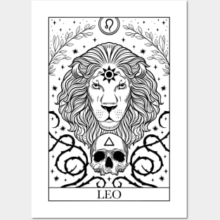 Zodiac sign tarot card Leo Posters and Art